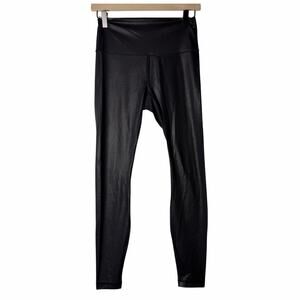 Lululemon Wunder Under High Rise 28" Shine Foil Black Women's size 6